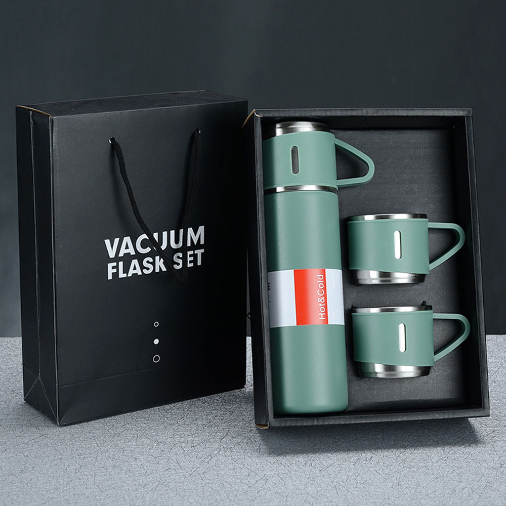 Termo Acero Inoxidable Set 2 Tazas