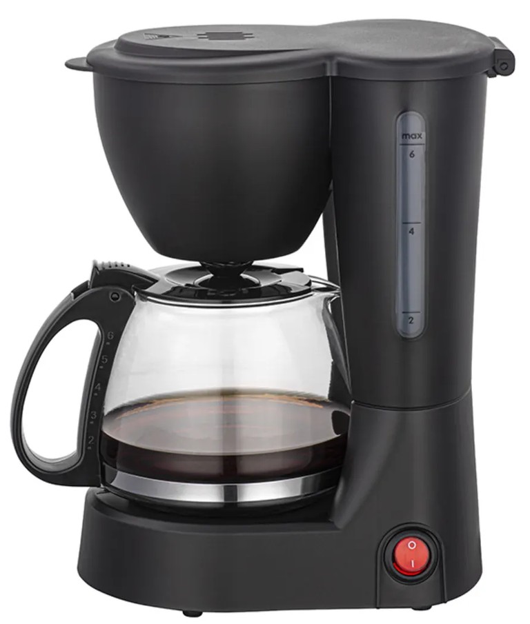 Cafetera 6 Tazas 650W Negro