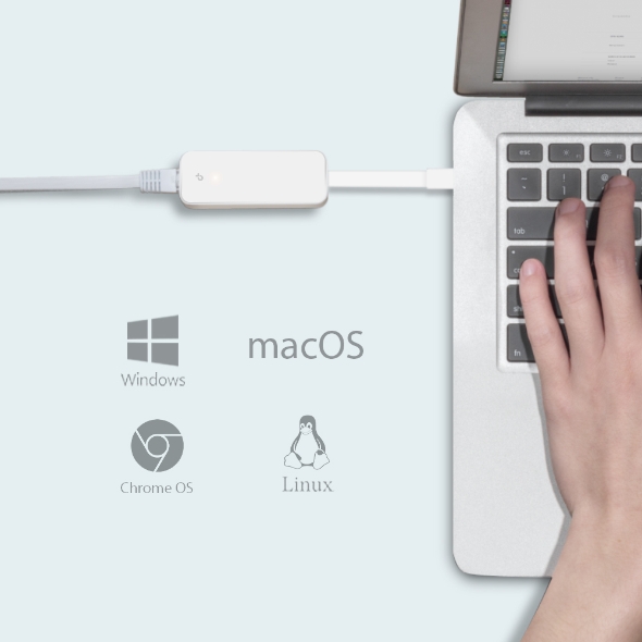 Adaptador de red USB Type-C a RJ45 Gigabit Ethernet - Imagen 3